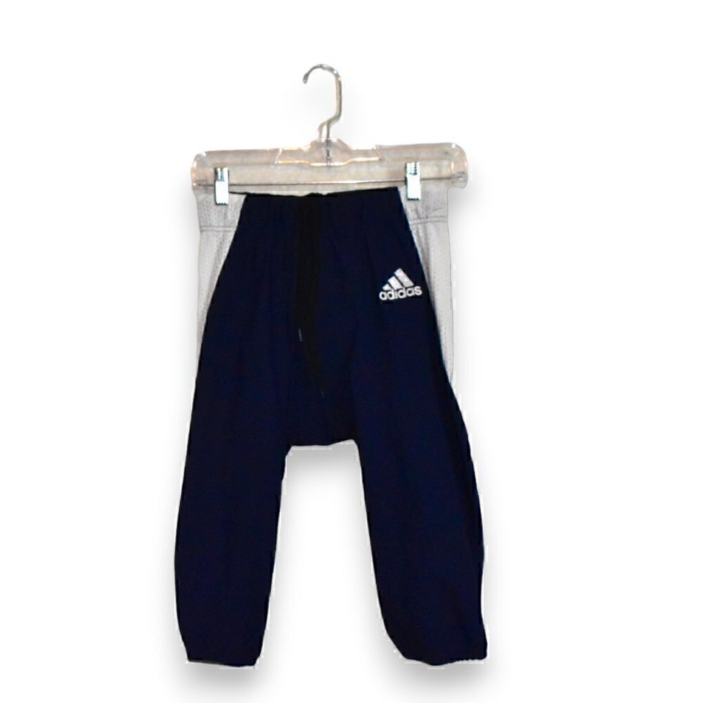 Adidas NWT Boys Jersey Football Pants Navy/White Size S